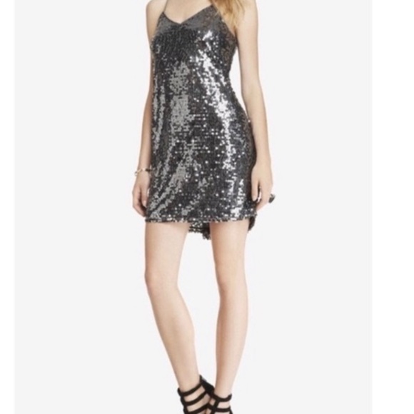 Silver Sequin Express Dress - Picture 3 of 4
